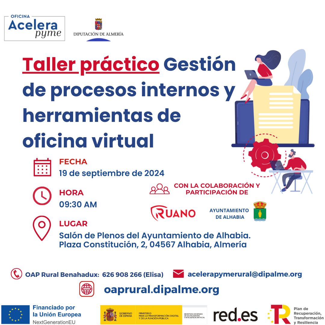 Taller práctico GESTIÓN DE PROCESOS INTERNOS Y HERRAMIENTAS DE OFICINA VIRTUAL